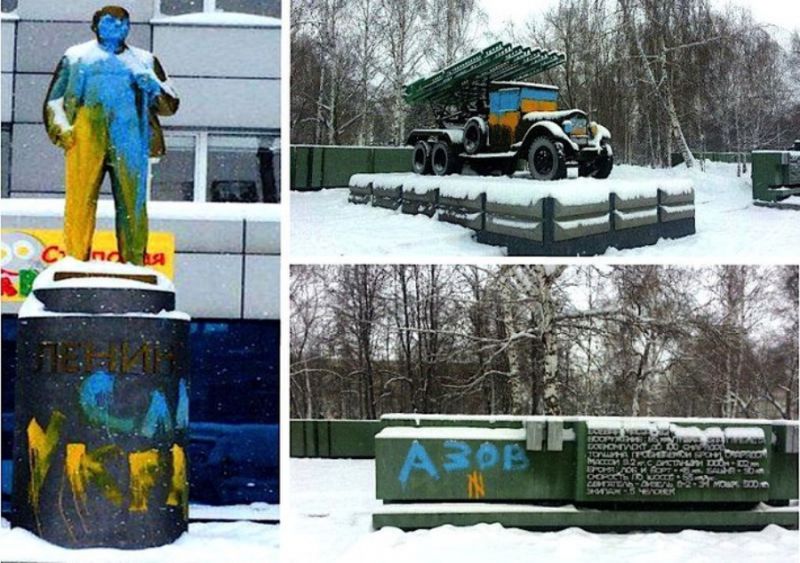 Новосибирских вандалов, разукрасивших обелиск ВОВ, приговорили к реальных срокам