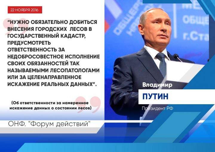 Ключевые цитаты Владимира Путина с «Форума действий» ОНФ