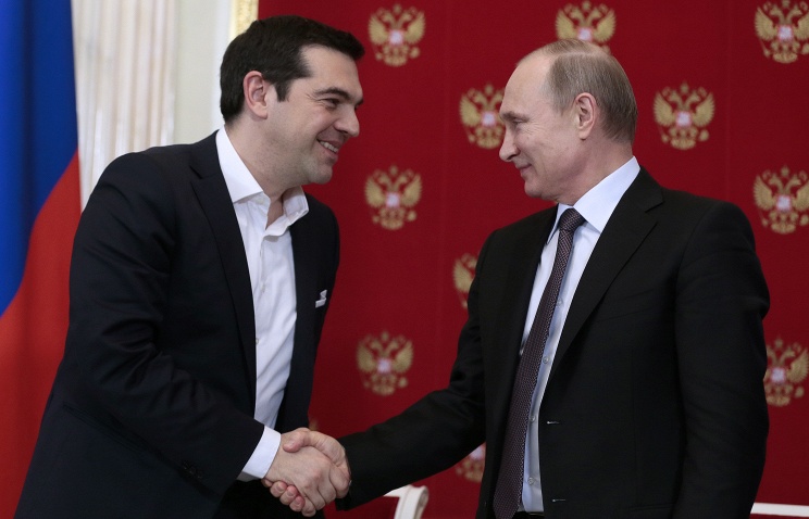 Премьер-министр Греции Алексис Ципрас и президент России Владимир Путин 